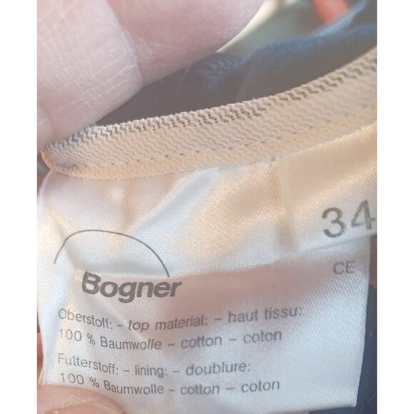 Bogner Men's 34 Black 100% Cotton Pleated Chino Pants Trousers Fleece Lined Warm - Picture 7 of 9